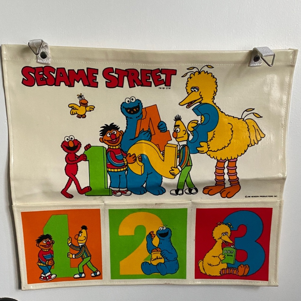 Vintage Sesame Street Hanging Number Pouch